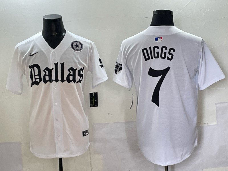 Men Dallas Cowboys #7 Diggs white Nike 2025 NFL Jersey 06->chicago cubs->MLB Jersey
